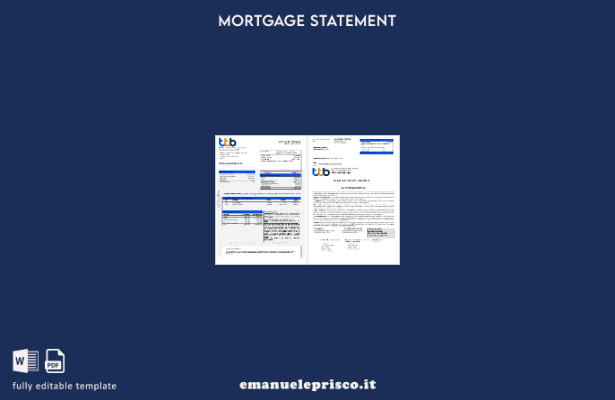 estratto conto mutuo della Thailandia TMBThanachart Bank in stile verificato nel